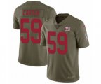 New York Giants #59 Lorenzo Carter Limited Olive 2017 Salute to Service NFL Jersey