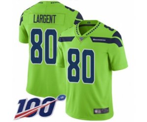 Seattle Seahawks #80 Steve Largent Limited Green Rush Vapor Untouchable 100th Season Football Jersey