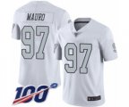 Oakland Raiders #97 Josh Mauro Limited White Rush Vapor Untouchable 100th Season Football Jersey