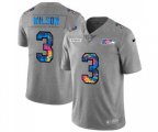 Seattle Seahawks #3 Russell Wilson Multi-Color 2020 NFL Crucial Catch NFL Jersey Greyheather