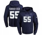Dallas Cowboys #55 Leighton Vander Esch Navy Blue Name & Number Pullover Hoodie
