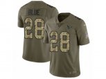 Houston Texans #28 Alfred Blue Limited Olive Camo 2017 Salute to Service NFL Jersey