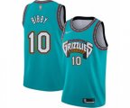 Memphis Grizzlies #10 Mike Bibby Authentic Green Hardwood Classic Basketball Jersey