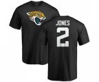 Jacksonville Jaguars #2 Landry Jones Black Name & Number Logo T-Shirt
