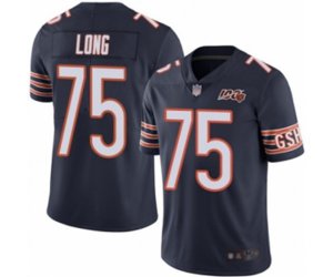 Chicago Bears #75 Kyle Long Navy Blue Team Color 100th Season Limited Football Jersey