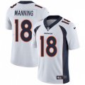 Denver Broncos Retired Player #18 Peyton Manning Nike White Vapor Untouchable Limited Jersey