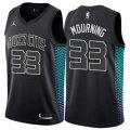 Charlotte Hornets #33 Alonzo Mourning Authentic Black NBA Jersey - City Edition