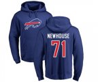 Buffalo Bills #71 Marshall Newhouse Royal Blue Name & Number Logo Pullover Hoodie
