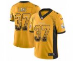Pittsburgh Steelers #37 Carnell Lake Limited Gold Rush Drift Fashion NFL Jersey