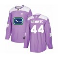 Vancouver Canucks #44 Tyler Graovac Authentic Purple Fights Cancer Practice Hockey Jersey