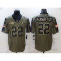 Carolina Panthers #22 Christian McCaffrey Nike Olive 2021 Salute To Service Limited Player Jersey