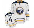 Reebok Buffalo Sabres #4 Josh Gorges Authentic White Away NHL Jersey