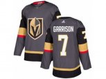 Vegas Golden Knights #7 Jason Garrison Authentic Gray Home NHL Jersey