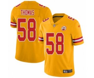 Kansas City Chiefs #58 Derrick Thomas Limited Gold Inverted Legend Football Jersey