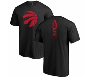 Toronto Raptors #33 Marc Gasol Black One Color Backer T-Shirt