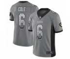 Oakland Raiders #6 A.J. Cole Limited Gray Rush Drift Fashion Football Jersey