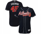 Atlanta Braves #45 Kevin Gausman Navy Blue Alternate Flex Base Authentic Collection Baseball Jersey