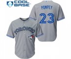 Toronto Blue Jays #23 Dalton Pompey Replica Grey Road Baseball Jersey