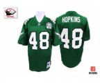 Philadelphia Eagles #48 Wes Hopkins Green Authentic Throwback Football Jersey