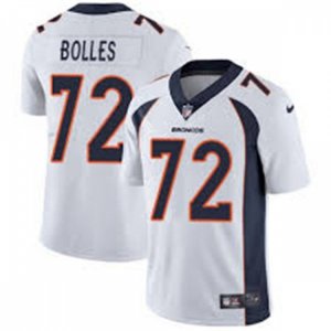 Denver Broncos #72 Garett Bolles Nike White Vapor Untouchable Limited Jersey