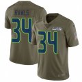 Seattle Seahawks #34 Thomas Rawls Limited Olive 2017 Salute to Service NFL Jersey