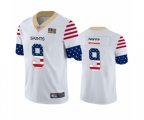 New Orleans Saints #9 Drew Brees White Independence Day Limited Football Jersey