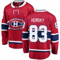 Montreal Canadiens #83 Ales Hemsky Authentic Red Home Fanatics Branded Breakaway NHL Jersey