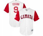 Canada Baseball #9 Rene Tosoni White 2017 World Baseball Classic Replica Team Jersey