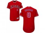 Los Angeles Angels of Anaheim #0 Yunel Escobar Red Alternate Flexbase Authentic Collection MLB Jersey