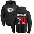 Kansas City Chiefs #70 Bryan Witzmann Black Name & Number Logo Pullover Hoodie