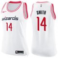 Women's Washington Wizards #14 Jason Smith Swingman White Pink Fashion NBA Jersey