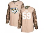 Nashville Predators #59 Roman Josi Camo Authentic Veterans Day Stitched NHL Jersey