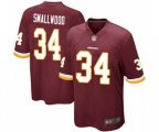 Washington Redskins #34 Wendell Smallwood Game Burgundy Red Team Color Football Jersey