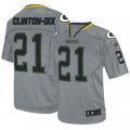 Green Bay Packers #21 Ha Ha Clinton-Dix Elite Lights Out Grey NFL Jersey