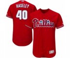 Philadelphia Phillies Adam Haseley Red Alternate Flex Base Authentic Collection Baseball Player Jersey