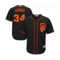 San Francisco Giants #34 Mike Gerber Authentic Black Alternate Cool Base Baseball Player Jersey