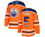 Edmonton Oilers #5 Mark Fayne Authentic Orange USA Flag Fashion NHL Jersey