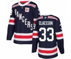 Adidas New York Rangers #33 Fredrik Claesson Authentic Navy Blue 2018 Winter Classic NHL Jersey