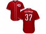 Cincinnati Reds #37 Scott Feldman Replica Red Alternate Cool Base MLB Jersey