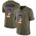 Tampa Bay Buccaneers #7 Chandler Catanzaro Limited Olive USA Flag 2017 Salute to Service NFL Jersey