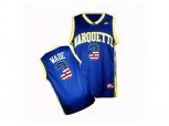 2016 US Flag Fashion Marquette Golden Eagles Dwyane Wade #3 College Basketball Jersey - Navy Blue