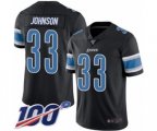 Detroit Lions #33 Kerryon Johnson Limited Black Rush Vapor Untouchable 100th Season Football Jersey