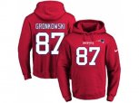 New England Patriots #87 Rob Gronkowski Red Name & Number Pullover NFL Hoodie