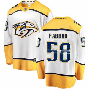 Nashville Predators #58 Dante Fabbro Fanatics Branded White Away Breakaway NHL Jersey