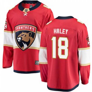 Florida Panthers #18 Micheal Haley Fanatics Branded Red Home Breakaway NHL Jersey