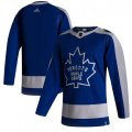 Toronto Maple Leafs adidas Blank Blue 2020-21 Reverse Retro Authentic Jersey