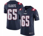 New England Patriots #65 Yodny Cajuste Limited Navy Blue Rush Vapor Untouchable Football Jersey