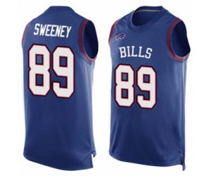 Buffalo Bills #89 Tommy Sweeney Limited Royal Blue Player Name & Number Tank Top Football Jersey
