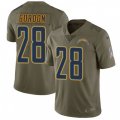 Los Angeles Chargers #28 Melvin Gordon Limited Olive 2017 Salute to Service NFL Jersey