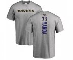 Baltimore Ravens #73 Marshal Yanda Ash Backer T-Shirt